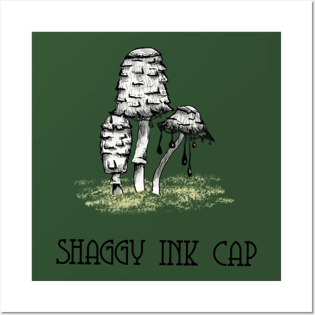 shaggy ink cap Wall Art by svenj-creates